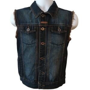 SEAN JOHN Kids Boys Size 14-16 Yrs Blue Wash Denim Vest
